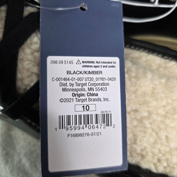 Womens Universal Threads Black & Biege Kimber Sherpa Tongue Boots Memory Size 10 - Picture 7 of 11